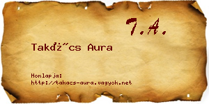 Takács Aura névjegykártya